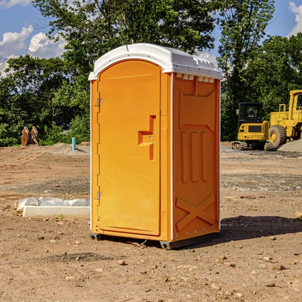 how often are the portable restrooms cleaned and serviced during a rental period in Algonac MI